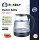 غلاية كهربائية زجاجية E-Bester EE-2301 بقوة 1500 واط وسعة 1.8 لتر مع حماية من الغليان الجاف غلاية كهربائية زجاجية E-Bester EE-2301 بقوة 1500 واط وسعة 1.8 لتر مع حماية من الغليان الجاف
