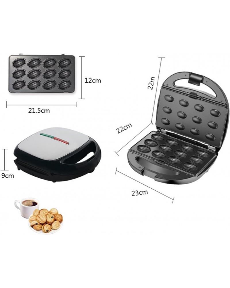 صانع ساندويتشات و وافل و دونات و كب كيك وشواء 5 في 1 من E-Bester بقوة 750 واط - سهل التنظيف ومزود بتسخين مزدوج