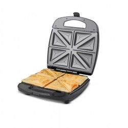 صانع ساندويتشات E-Bester بقوة 1200 واط - 4 قطع، تسخين مزدوج، طلاء غير لاصق (EE-12201)