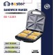 صانع ساندويتشات E-Bester بقوة 1200 واط - 4 قطع، تسخين مزدوج، طلاء غير لاصق (EE-12201) صانع ساندويتشات E-Bester بقوة 1200 واط - 4 قطع، تسخين مزدوج، طلاء غير لاصق (EE-12201)