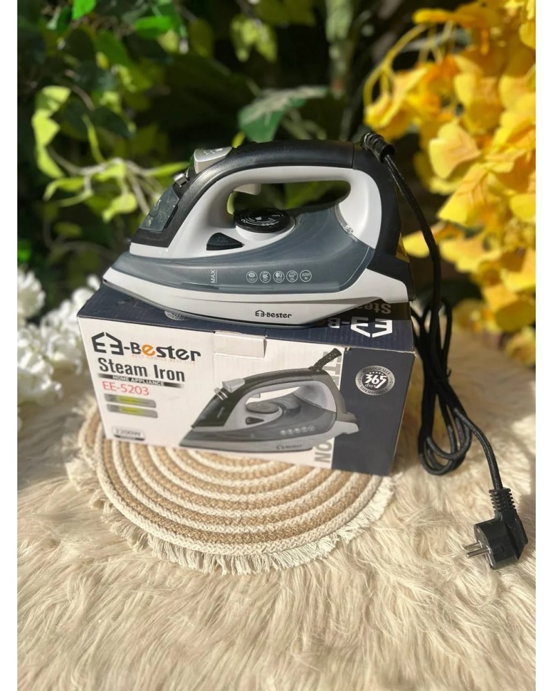 مكواة بخار احترافية EE-Bester EE-5203 بقوة 2200 واط - تحكم متغير بالبخار ورشاش ماء