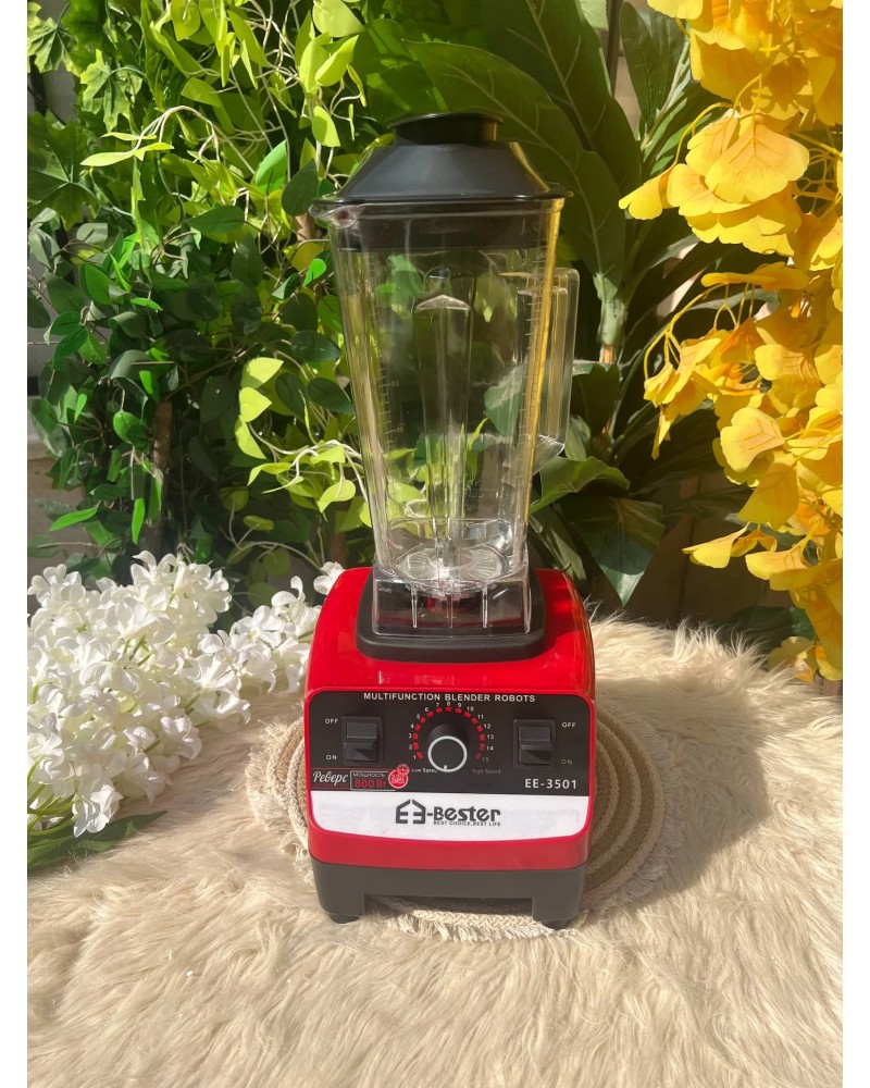 خلاط بستر EE-3501 متعدد الاستخدامات - 800 واط، كوب غير قابل للكسر، لجرش الثلج بسهولة خلاط بستر EE-3501 متعدد الاستخدامات - 800 واط، كوب غير قابل للكسر، لجرش الثلج بسهولة