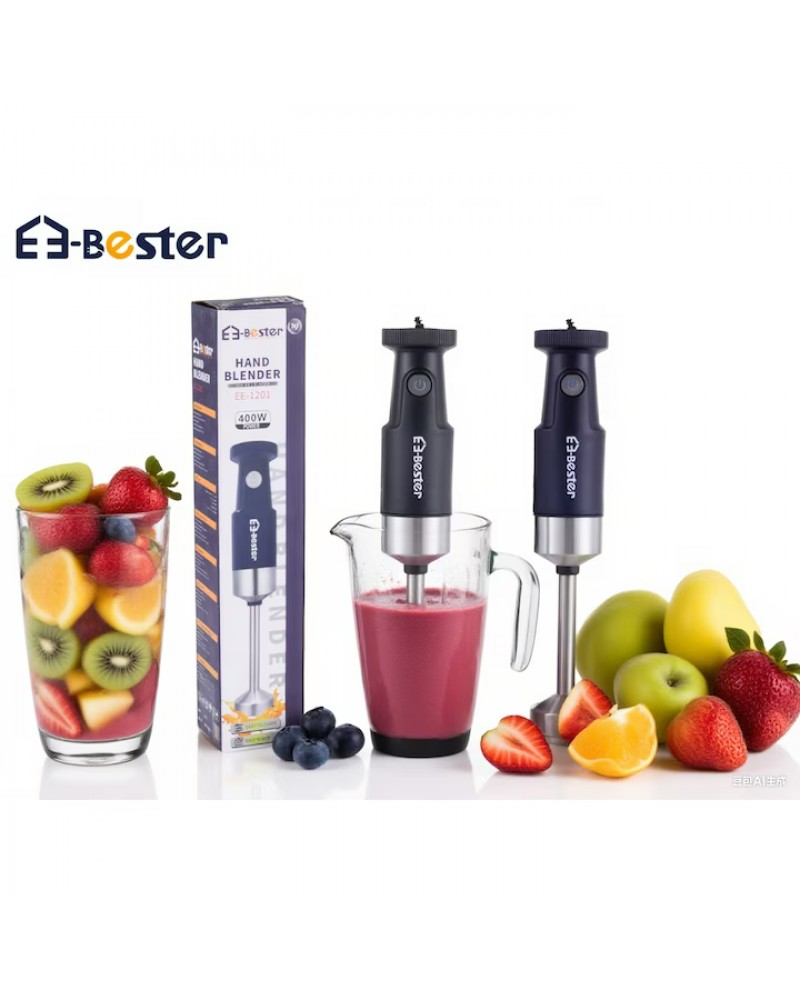 خلاط يدوي (هاند بلندر) E-Bester بقوة 400 واط - سهل التنظيف وتشغيل سريع
