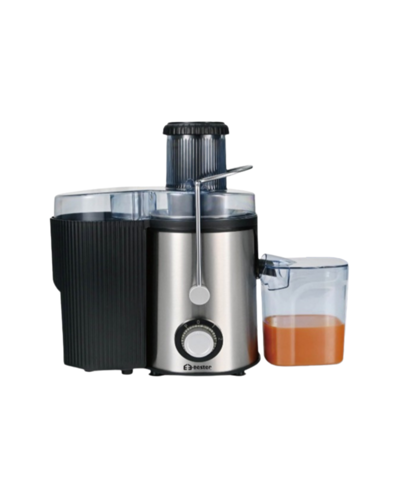 عصارة كهربائية E-Bester EE-3404 - قوة 500 واط، فلتر ستانلس ستيل، سهلة التنظيف وضوضاء منخفضة