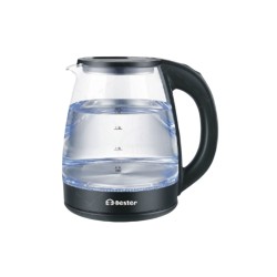 غلاية كهربائية زجاجية E-Bester EE-2301 بقوة 1500 واط وسعة 1.8 لتر مع حماية من الغليان الجاف