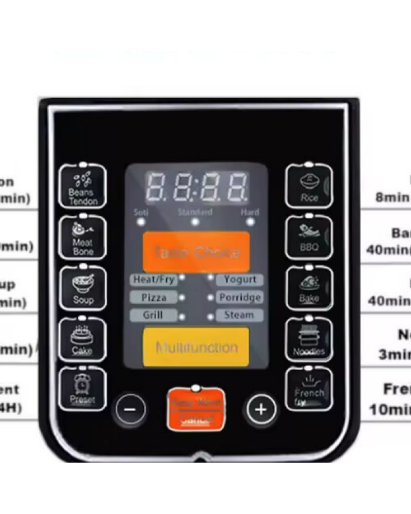 طنجرة ضغط كهربائية رقمية E-Bester EE-19101 سعة 6.5 لتر وقوة 1200 واط