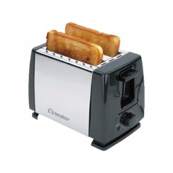 محمصة خبز (توستر) E-Bester لشريحتين - قوة 750 واط، 6 مستويات تحكم، خاصية الإخراج التلقائي