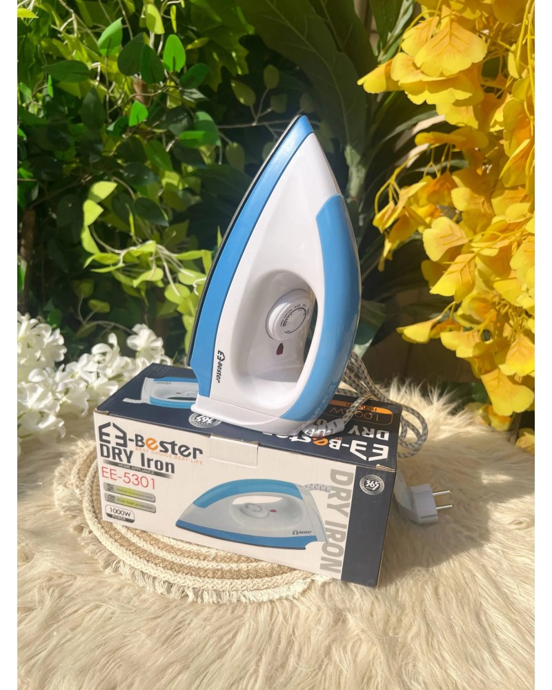 مكواة كي جاف كلاسيكية Bester EE-5301 بقوة 1000 واط - حماية من الحرارة الزائدة مكواة كي جاف كلاسيكية Bester EE-5301 بقوة 1000 واط - حماية من الحرارة الزائدة