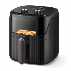 قلاية هوائية E-Bester EE-4202 متعددة الأغراض سعة 6 لتر وقوة 1600 واط مع مؤقت 60 دقيقة