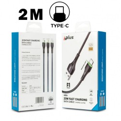 كيبل تايب سي 2 متر يدعم الشحن سريع  من IPLUS L127
