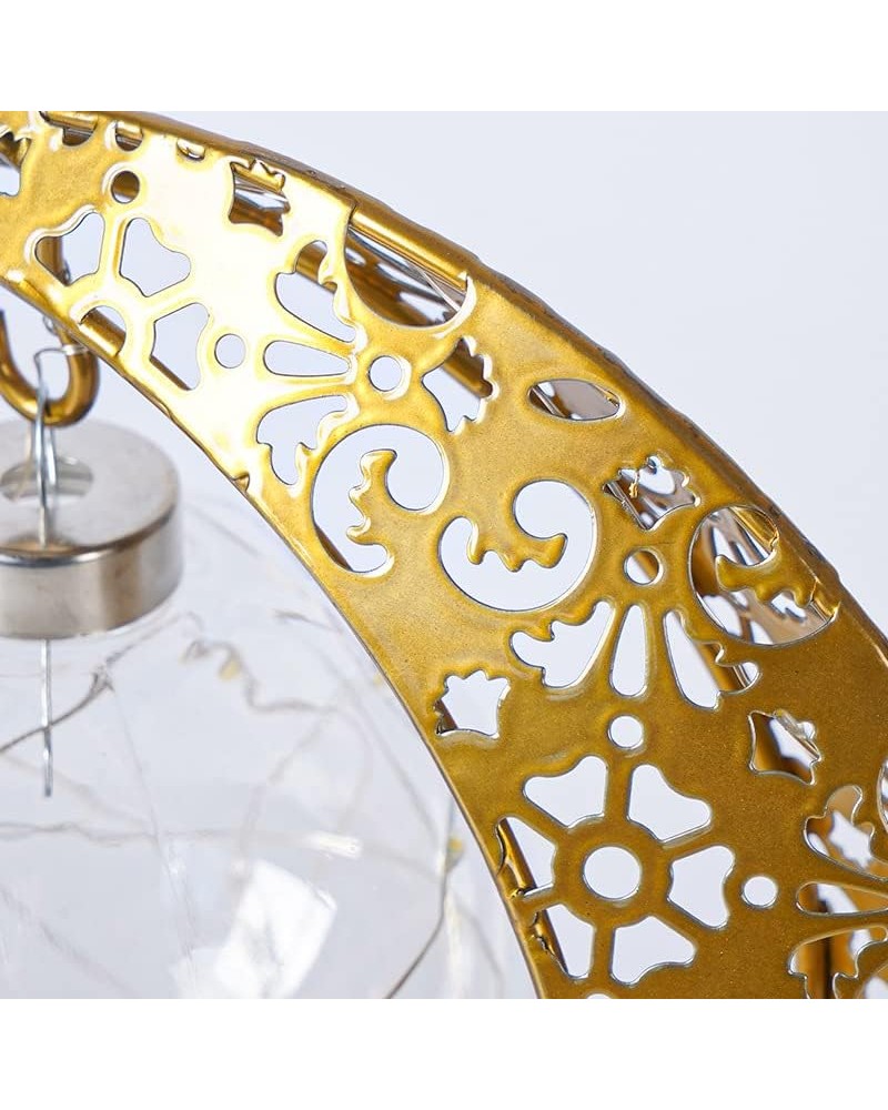 هلال رمضان مصباح LED لرمضان من مودالي لديكور عيد مبارك 2024 بتصميم نجمة قمر فنية حديدية للمنزل ولوازم حفلات رمضان كريم (ايه)