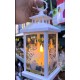 فانوس رمضان زينة بمرايا مضيئه ذات نقوش مع اضاءة LED, متوفر بعدة الوان (ذهبي)