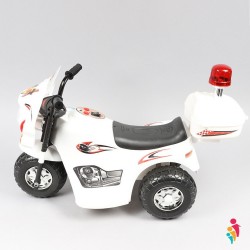 دراجة شرطة هارلي كهربائية صغيرة للركوب أبيض