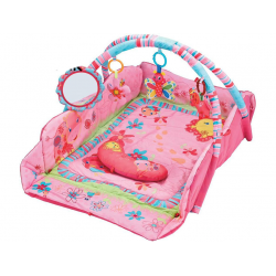 مفرش لعب وردي مسور