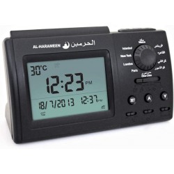 ساعة منبه رقمية مع صوت الأذان أسود ساعة منبه رقمية مع صوت الأذان أسود