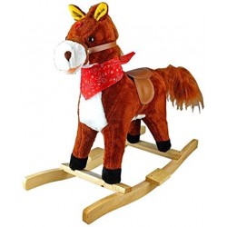 كرسي هزاز خشبي بتصميم حصان وحيد القرن