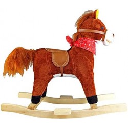 كرسي هزاز خشبي بتصميم حصان وحيد القرن