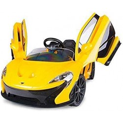 سيارة ماكلارين للأطفال يمكن ركوبها بجهاز تحكم عن بعد أصفر 128.2x67.9x36.9سم