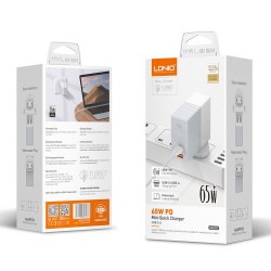 شاحن سريع من لدنيو للجوال واللابتوب  بقوة 65 وات LDNIO A2620C شاحن سريع من لدنيو للجوال واللابتوب  بقوة 65 وات LDNIO A2620C