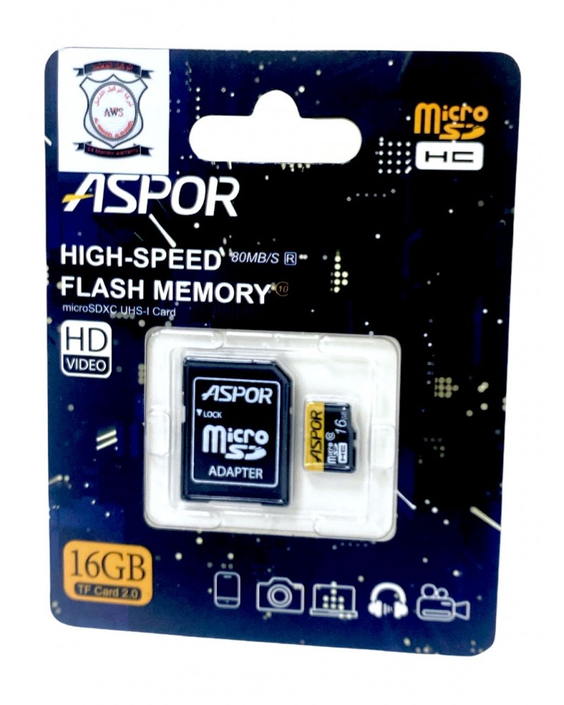 ذاكره MICRO (16GB)  ماركه ASPOR