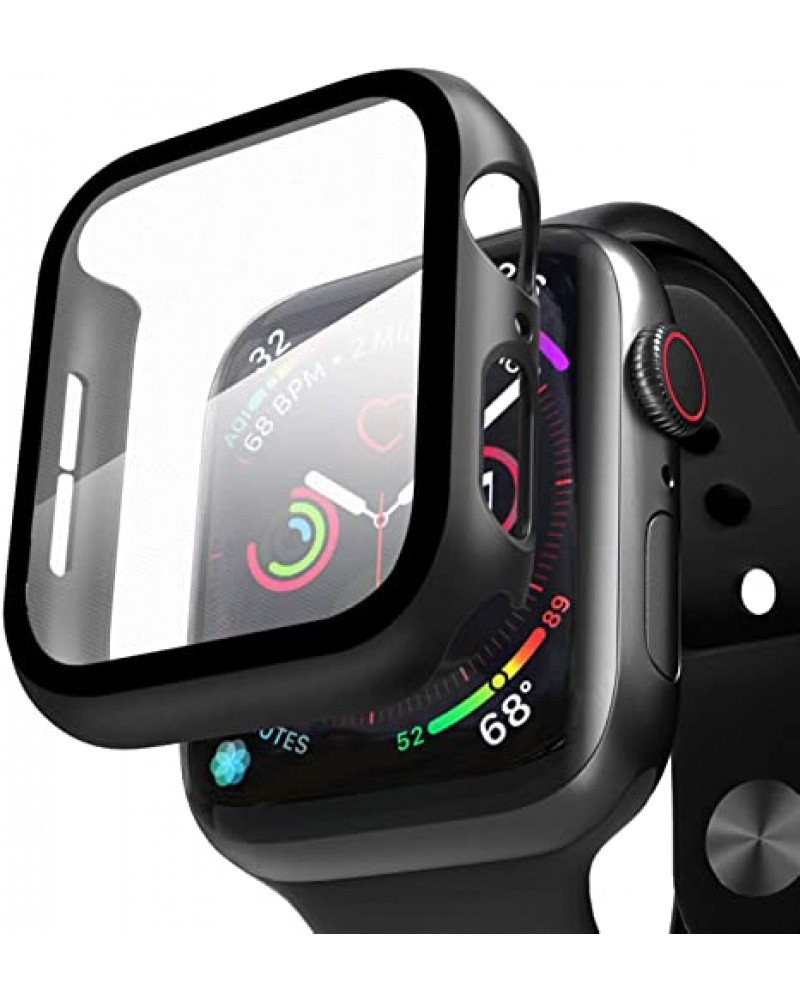 Compatible with Apple Watch Case Series 4 Series 5 Series 6 Series SE with Screen Protector 44mm, Beautyshow Overall Protective Cover Case for iWatch Series 4/5/6/SE, 44mm