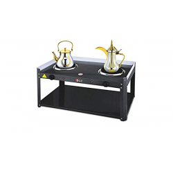 سخان كهربائي للشاي والقهوة مزود بموقدين بقدرة 2000 وات 2 لتر 2000 وات DLC-5534 أسود/ذهبي/فضي سخان كهربائي للشاي والقهوة مزود بموقدين بقدرة 2000 وات 2 لتر 2000 وات DLC-5534 أسود/ذهبي/فضي